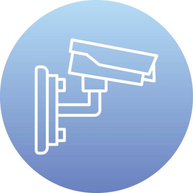 CCTV kamera simgesi vektör illüstrasyonu