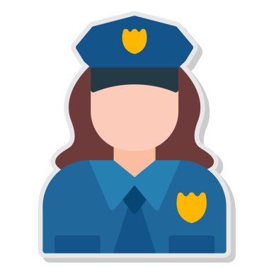 Kadın düz vektör simgesi