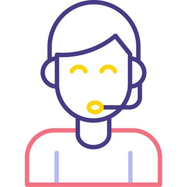 Avatar man simgesi vektör illüstrasyonu