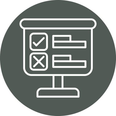 kontrol listesi simgesi, vektör illüstrasyonu