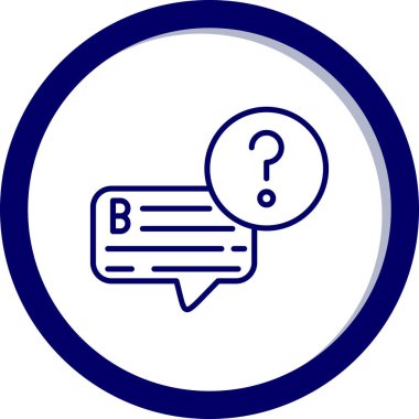 Soru işareti simgesinin vektör illüstrasyonu