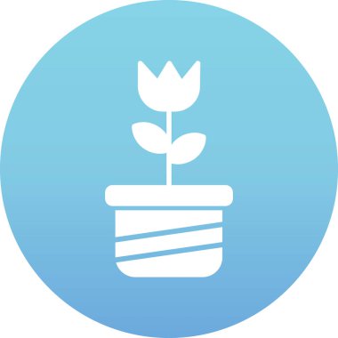 Çiçek. Web simgesi basit illüstrasyon