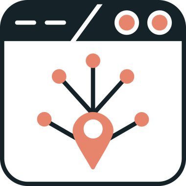 harita pin simgesi, vektör illüstrasyonu