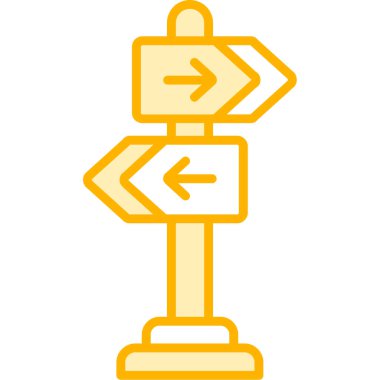 Yön ok ikonu vektör illüstrasyonu