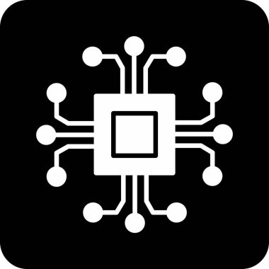 devre kartı simgesi soyut arkaplanda izole edildi