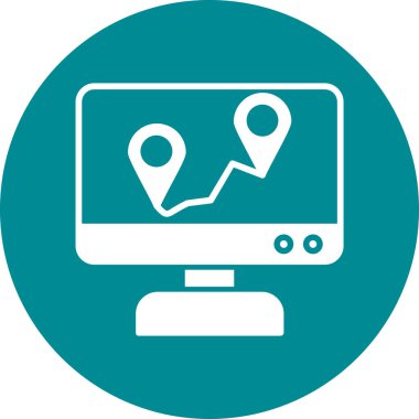 Harita işaretleyici simgesi, vektör illüstrasyonu