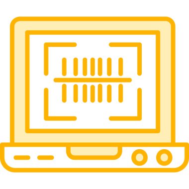 Dizüstü bilgisayar simgesi vektör çizimi