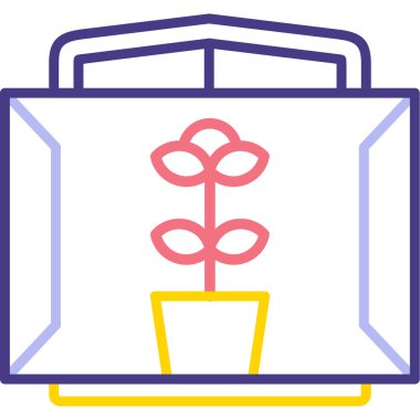 Bitki. Web simgesi basit illüstrasyon