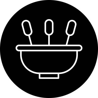 Bir çatal simgesinin vektör çizimi