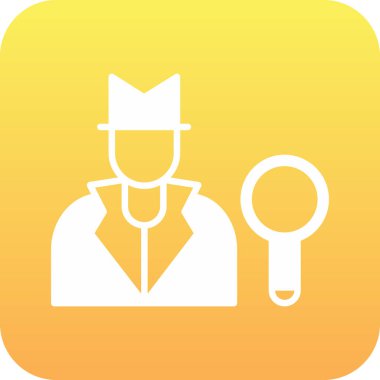 Büyüteci olan bir adamın vektör çizimi