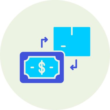 Dolar. Web simgesi basit illüstrasyon