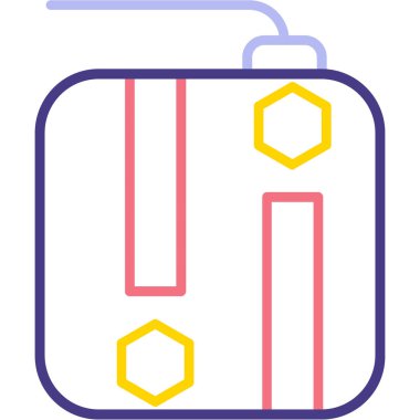 sırt çantası simgesi vektör illüstrasyonu