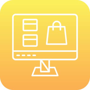 Bilgisayar Simgesi Soyut Arkaplanda İzole Edildi