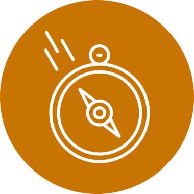 Pusula simgesi, vektör illüstrasyonu beyaz arkaplanda izole edildi