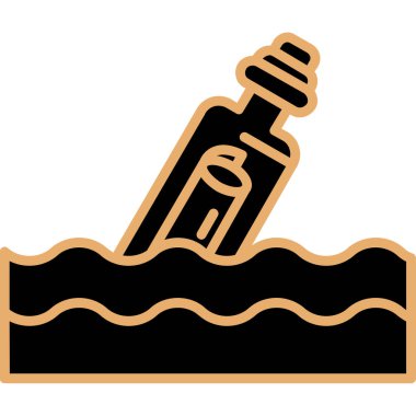 Su şişesi. Basit resimleme