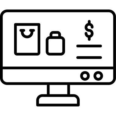 çevrimiçi alışveriş vektörü illüstrasyonu