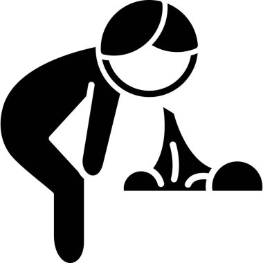 Kız yoga yapıyor, web simgesi