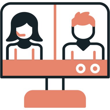 Mikrofon simgesine sahip çift