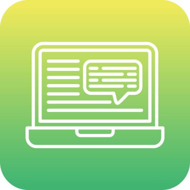 Vektör sohbet simgesi illüstrasyonu