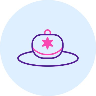 Şapka. Web simgesi basit illüstrasyon