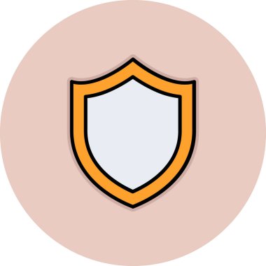 Kalkan. Web simgesi basit illüstrasyon