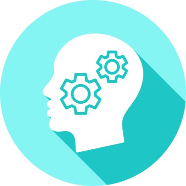 Beyin. Web simgesi basit illüstrasyon