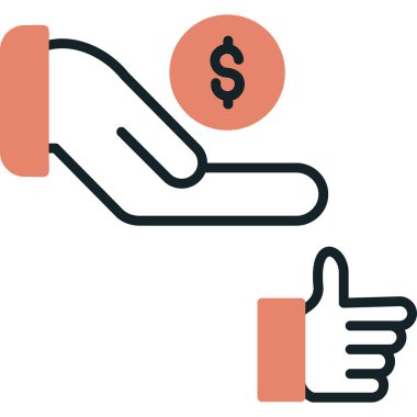 para ve finans simgesi vektör illüstrasyonu