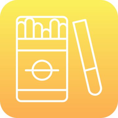 sigara simgesi soyut bir grupta izole edildi