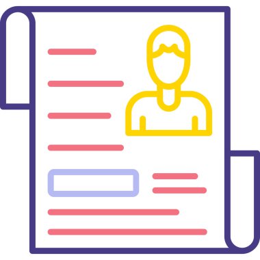 Adamım. Web simgesi basit illüstrasyon