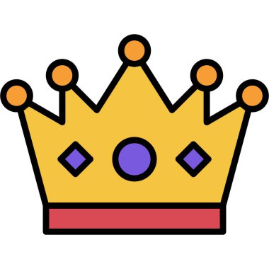 Taç. Web simgesi basit illüstrasyon