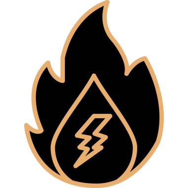 ateş ikonu, basit vektör illüstrasyonu