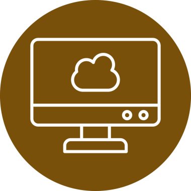 Bilgisayar ekranı. Web simgesi basit illüstrasyon