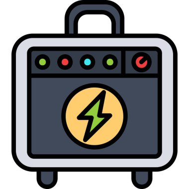 power bag simgesi, vektör illüstrasyonu