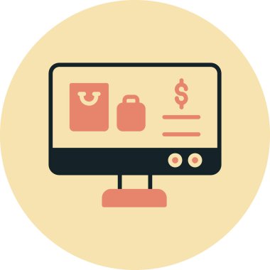 Alışveriş. Web simgesi basit illüstrasyon