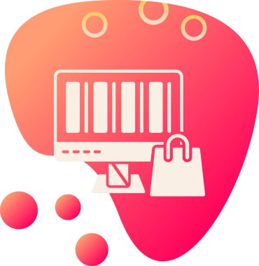 Bitcoin ile bir bilgisayarın vektör illüstrasyonu