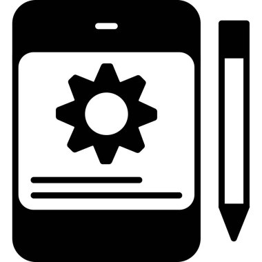 Cep telefonu simgesi, vektör illüstrasyonlu akıllı telefon