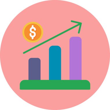 iş grafiği ikon vektör illüstrasyonu