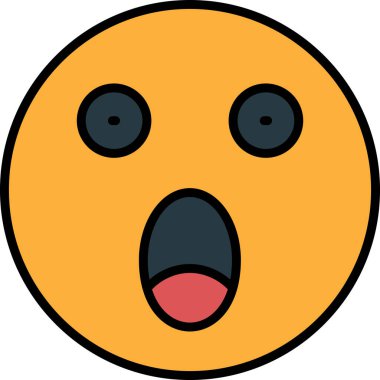 şaşırmış yüz ifadesi, vektör illüstrasyonu