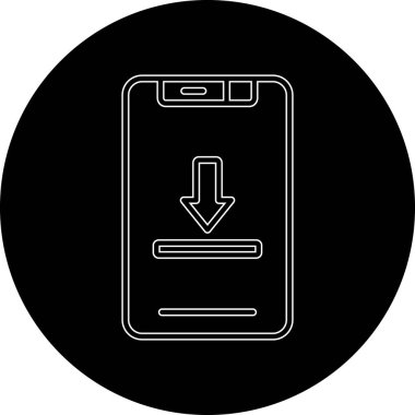 Bir cep telefonunun vektör illüstrasyonu