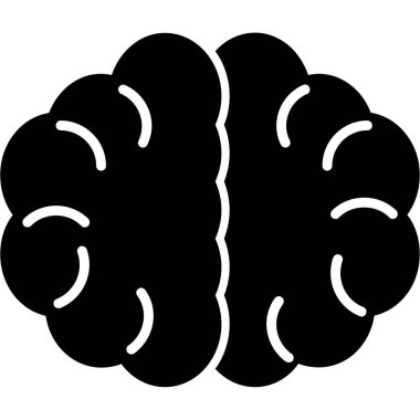 Beyaz arka plan üzerinde beyin simgesi