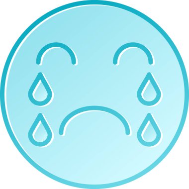 Üzücü. Web simgesi basit illüstrasyon