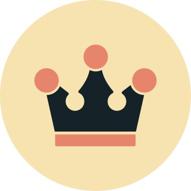 Taç vektör simgesi. Basit resimleme