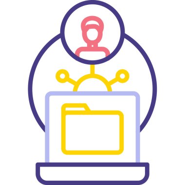 İş ve finans simgesinin vektör illüstrasyonu