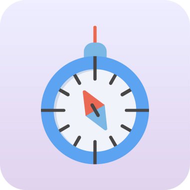 pusula düz vektör simgesi