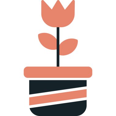 Çiçek. Web simgesi basit illüstrasyon