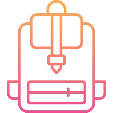 Sırt çantası ve torba simgesinin vektör çizimi