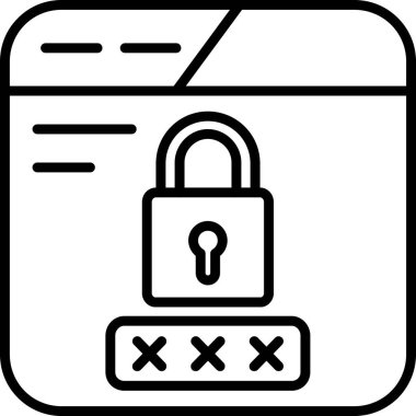 Kilit simgesini taslak biçiminde kilitle