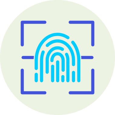 parmak izi ikonu vektör illüstrasyonu