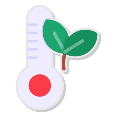 Termometre. Web simgesi basit illüstrasyon