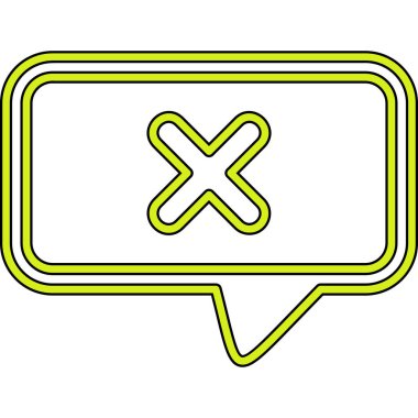 Konuşma balonu simgesi tasarımı, vektör illüstrasyonu 10 birim